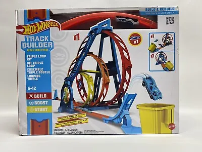 Buy Hot Wheels Toys Track Builder Unlimited Triple Loop Kit Multi Color GLC96 NEW • 34.49£