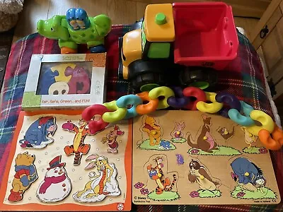 Buy Pre-School Toys Bundle Wooden Peg Puzzles Jigsaw Fisher Price Toy And More 🧸 • 5.50£