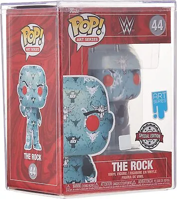 Buy Funko Pop Art Series | WWE | The Rock Exclusive With Stack Pop Protector #44 • 19.99£