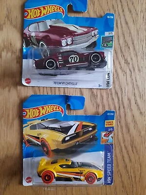 Buy 2 Hot Wheels Cars FAST FISH, '70 CHEVY CHEVELLE New On Card • 4.99£