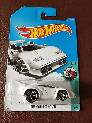 Buy  HOT WHEELS 54/365 - 2015 Tooned 6/10 - Lamborghini Countach In White - Carded • 9.99£