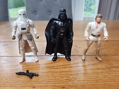 Buy Star Wars Kenner Figures X3 Snowtrooper 1997, Darth Vader 1995, Skywalker 1996 • 9£