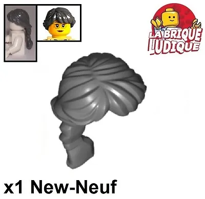Buy LEGO 1x Minifig Hair Hairstyle Long Hair Dark Grey/Dark Bluish Gray 88286 NEW • 1.78£