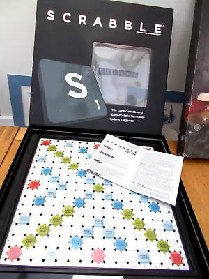 Buy Scrabble Deluxe BRANDCROSS WORD GAME Turntable Board Game • 40£