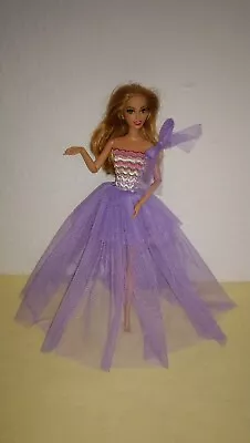 Buy Barbie Dolls Clothing Princess Purple Wedding Dress Ball Gown Wedding Dress K11 • 5.19£