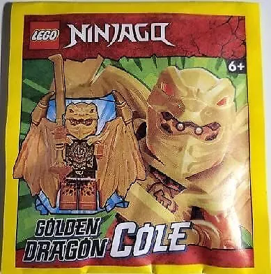 Buy Ninjago LEGO Foil Pack 892304 Golden Dragon Cole Ninja Minifigure • 1.30£