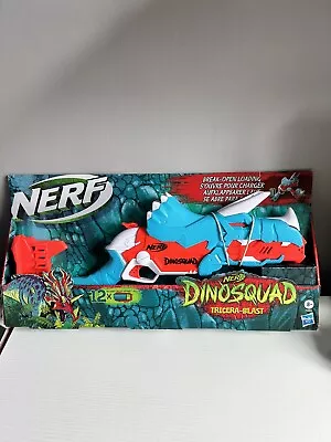 Buy NERF Dinosquad Multicolour Tricera-blast Blaster Toy Gun With X12 Foam Bullets • 15£