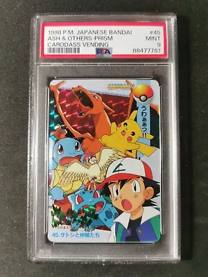 Buy Pokemon Japanese Carddass Anime Collection Holo Kira - 45 Ashe Charizard PSA 9 • 167.01£
