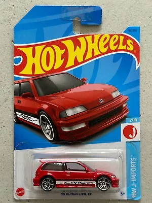 Buy 2021 Hot Wheels 90 HONDA CIVIC EF HW J-Imports With Protector Type R • 7.99£