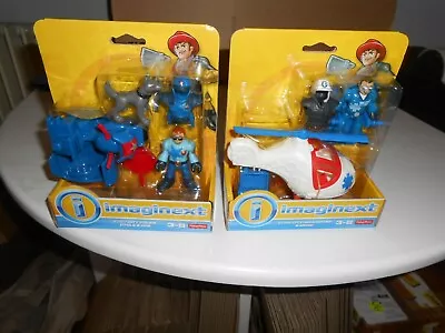 Buy ×2 Fisherprice Imaginext Set's ,City Helicopter & Police,Cycle & Dog • 9.50£