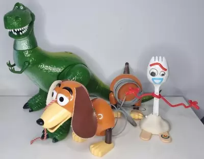 Buy Toy Story 3 Figure Bundle Rex The Dinosaur Green Forky Slinky Dog • 24.95£