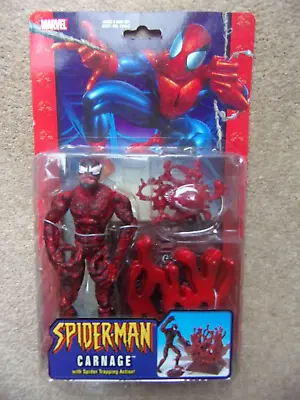 Buy Spider-Man CARNAGE Spider Trapping Action Figure 2004 Marvel Toybiz Rare Sealed • 79.99£