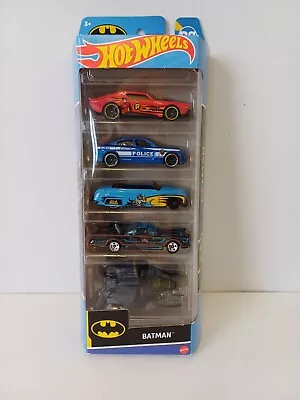 Buy Hot Wheels Batman Cars 5 Pack HLY68  Sealed Superhero Dicast Collectable Mattel • 11.49£