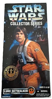 Buy Star Series Wars Luke Skywalker Collector 12  Figure 1996 Kenner X Wing Gear Box • 24.99£
