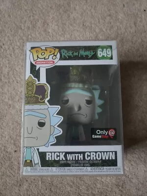 Buy Funko Pop Rick And Morty Rick With Crown #649 + Free Protector • 45£
