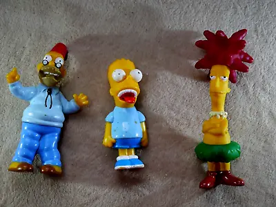 Buy The Simpsons 3x Burger King Toy Figure Bundle Bart 98 Granpa 01 Sideshow Bob 00 • 6£