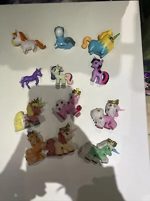 Buy My Little Unicorn Pony Figures Bundle Plastic Flocked Philly Horses  2” - 2 1/2” • 5.45£