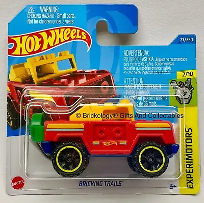 Buy Hot Wheels Fits Lego Car Bricking Trails Red Build On Removable Parts By Mattel • 12£