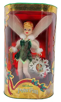 Buy 1999 NrfB Walt Disney's Peter Pan Holiday Sparkle Tinkerbell Doll, Mattel 25566 • 77.95£
