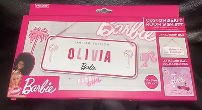 Buy Bnib Girls Barbie Customisable Room Sign Set Paladone Sealed • 7.50£