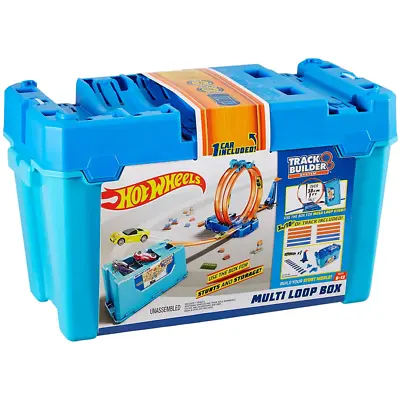 Buy Hot Wheels Track Builder Multi Loop Box Playset New Kids Toys FLK90 • 29.99£