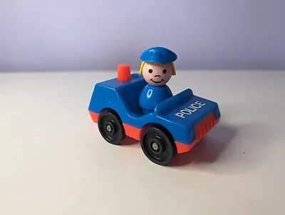 Buy Vintage 1970's Fisher Price Little People Police Car With Police Woman Figure • 5.95£