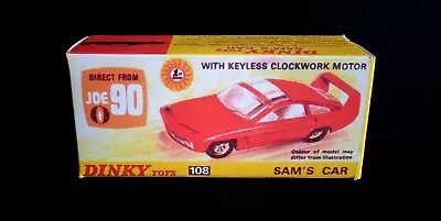 Buy Dinky No.108 Sam's Car - Joe 90 - Reproduction Box  (Box Only) • 3.45£