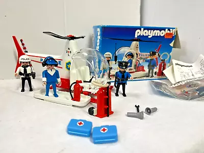 Buy Playmobil 3144 Police Helicopter 1990's - Looks Complete With Instructions & Box • 23.95£