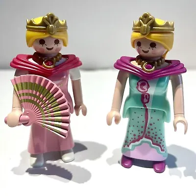 Buy Playmobil Figures: 2 X Pretty Princesses With Fan And Tiaras • 4£
