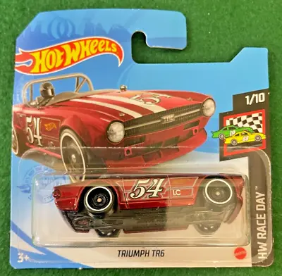 Buy Hot Wheels Triumph Tr6 Red Hw Race Day Mint On Short Card 126 • 4.99£