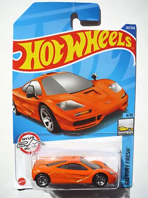 Buy Hot Wheels (Orange) McLaren F1 Factory Fresh 4/10 (Long Card) 107/250 HCX13 • 2.60£