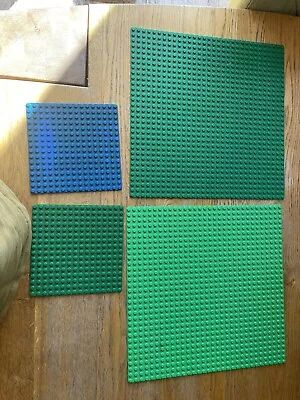Buy Official Lego Base Plates ( Two 32 X 32 & Two 16 X 16) - Green And Blue • 0.99£