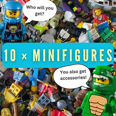 Buy LEGO Minifigures Bundle & Accessories X 10 Mixed Mini Figure Job Lot Set City • 15.99£