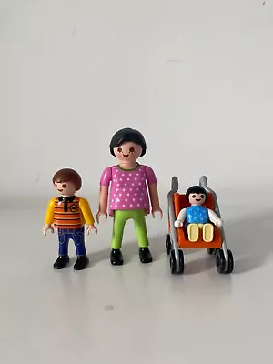 Buy Playmobil 4782 - Pregnant Mum With Baby Pushchair And Boy • 8£