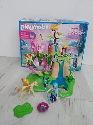 Buy Playmobil 9135 Fairies Mystical Fairy Glen Playset + Glowing Flower Throne Boxed • 10£