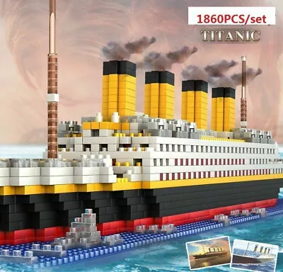 Buy Blocks Titanic Spaceship Toy 1860 Pieces Lego Kids Birthday Gift School 2024 UK. • 28.94£