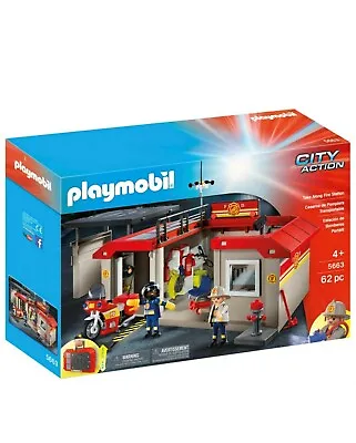 Buy Playmobil 5663 City Action Take Along Fire Station Children's Cognitive Toy • 55.99£