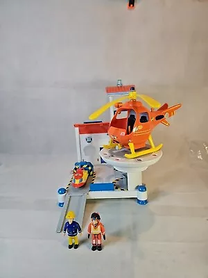 Buy Fireman Sam Ocean Rescue Playset With Figures Jet Ski Helicopter Toy Bundle • 55£