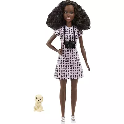 Buy Barbie Pet Photographer Doll 12in Petite Brunette Heart-print Dress & Shoes • 11.99£