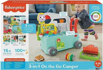 Buy Fisher-Price Laugh And Learn, First Steps Camper 3-in-1, Toy Multi Activity • 41.77£