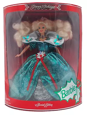 Buy 1995 Happy Holidays Barbie Doll (Blonde) / Special Edition / Mattel 14123 / Original Packaging • 57.13£