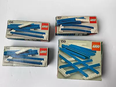 Buy Vintage Lego Train Track 2x 156, 157 And 159 All Boxed In Excellent Condition • 25£