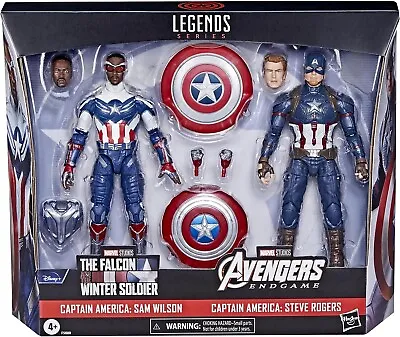Buy Marvel Legends Avengers Captain America Steve Rogers & Sam Wilson Figure 2-Pack • 32.99£