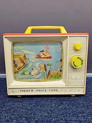 Buy Vintage 1960s Fisher-Price Giant Screen Music TV Box Two Tunes Collectable • 20£