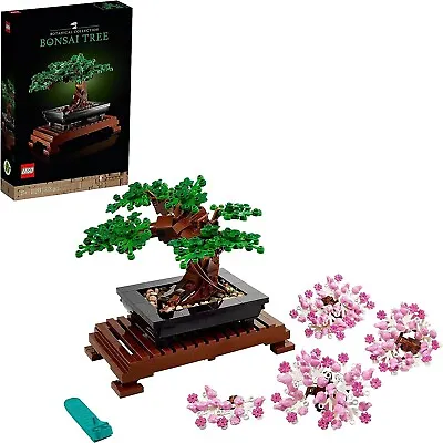 Buy LEGO 10281 Icons Bonsai Tree Set For Adults, Plants Home Décor Set With Flowers • 50£