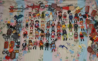 Buy Mixed Lot Of 40+ Playmobil Figures, Horses, Shields + Accessories Etc • 32.50£