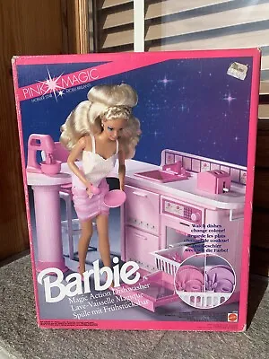 Buy Barbie Magic Action Dishwasher Kitchen Cooking Cooker Colors Change Ref 2232 • 248.37£