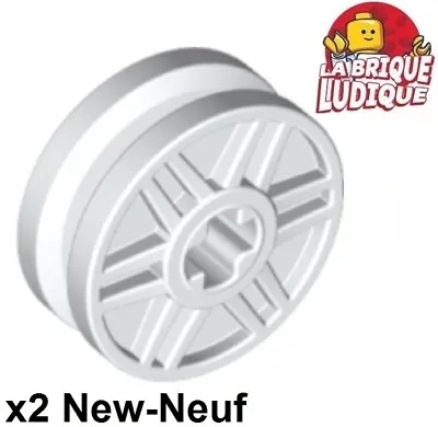 Buy Lego 2x Wheel Rim Wheel 18mm Diameter X 8mm Fake Bolts White/White 56903 New • 1.80£