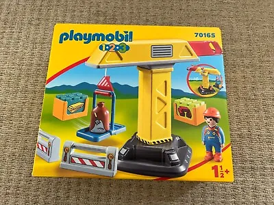 Buy Playmobil 123 Construction Crane 70165 Perfect Christmas Gift Boxed - VERY RARE • 24.99£
