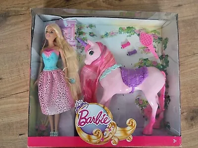 Buy Barbie Princess With Unicorn Horse Mattel DJR59 Magic Hair Kingdom NEW ORIGINAL PACKAGING • 39.11£